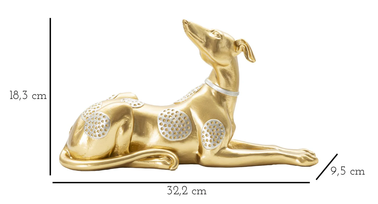 Statua Elegante di Cane Sdraiato 32,2x9,5x18,3 cm - Image 7