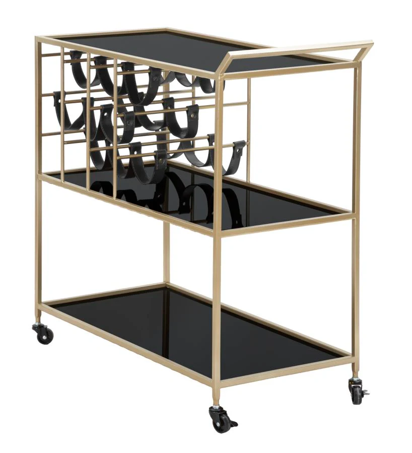 Carrello Elegante Black String 79x39,5x82 cm - Image 3