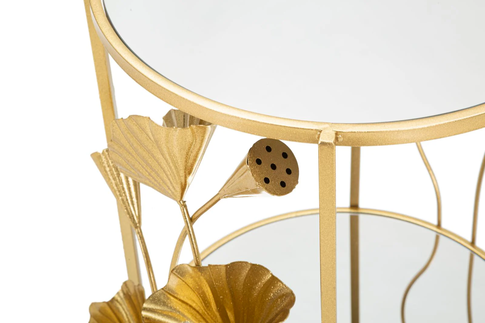 Carrello Elegante Flow con Ripiani in Vetro a Specchio 60x46x76 cm - Image 5