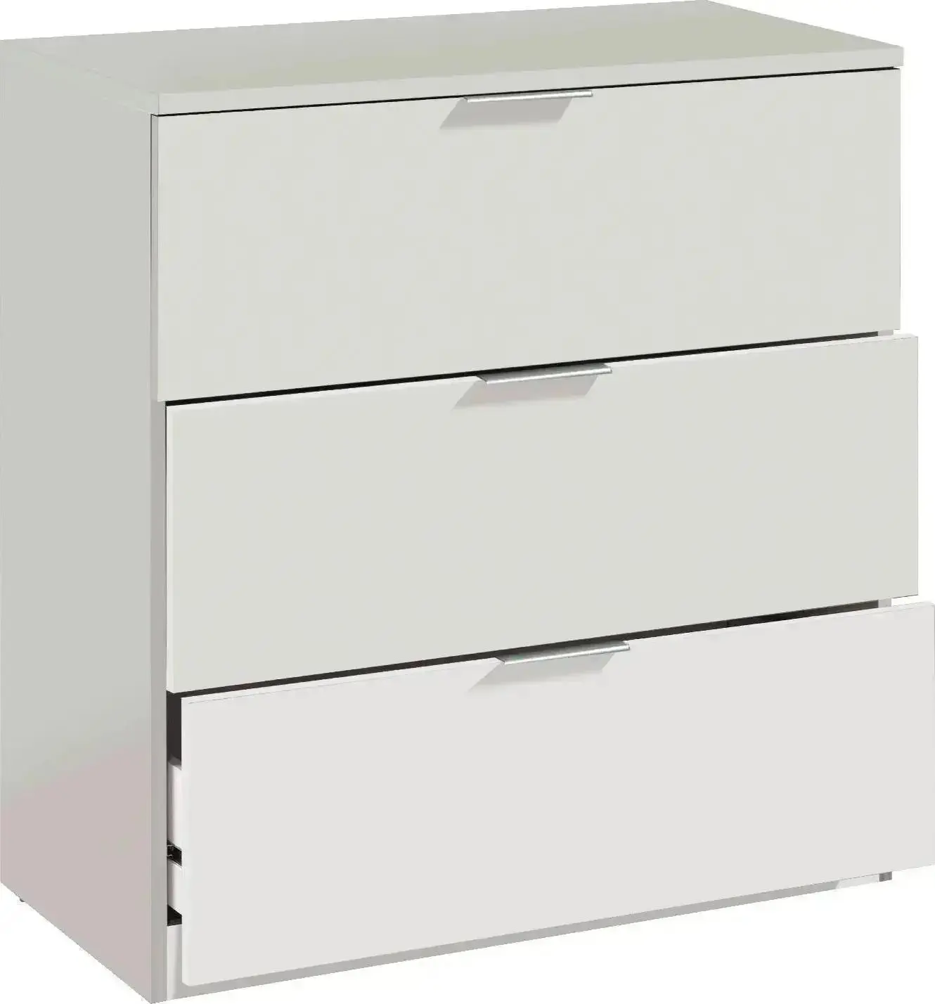 Cassettiera 3 cassetti, colore bianco 77x38x80h - Image 4