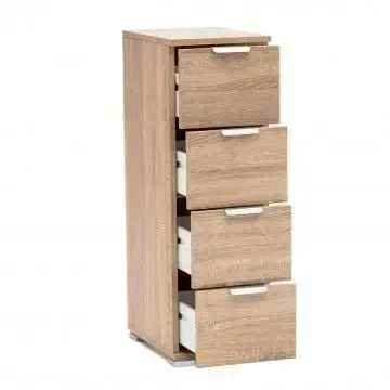 Cassettiera 4 Cassetti Naturale - Dimensioni: cm 27 x 38 x 85 h - Image 2