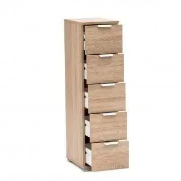 Cassettiera 5 Cassetti Naturale - Dimensioni: cm 45 x 38 x 85 h - Image 2