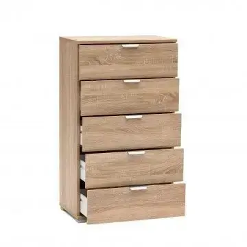 Cassettiera 5 Cassetti Naturale - Dimensioni: cm 60 x 38 x 103 h - Image 2