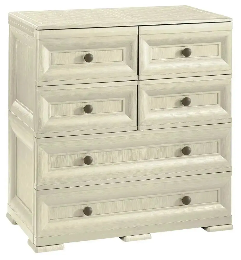 Cassettiera 6 cassetti 4+2 Tontarelli 79x43x85,5 Angora