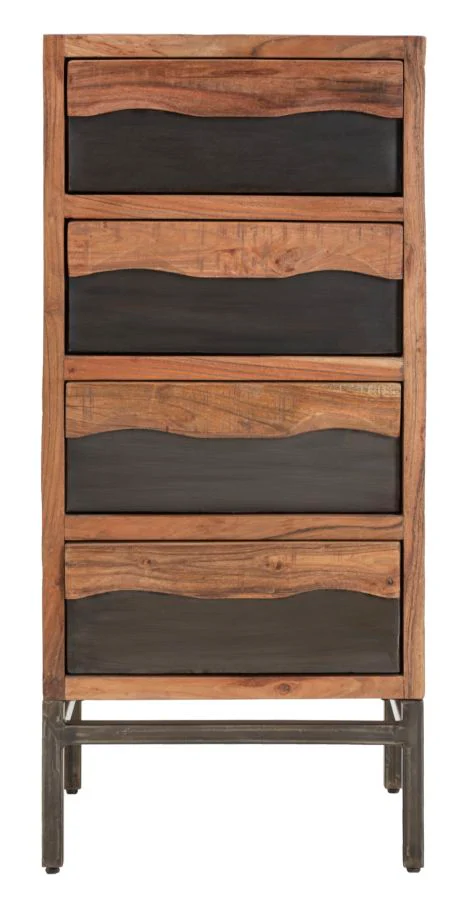 Cassettiera Yellowstone in Legno Massello di Acacia - 4 Cassetti Eleganti - Image 2