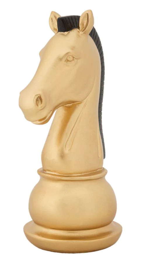 Scultura Cavallo in Oro e Nero - 10,5 x 8,5 x 19 cm - Image 5