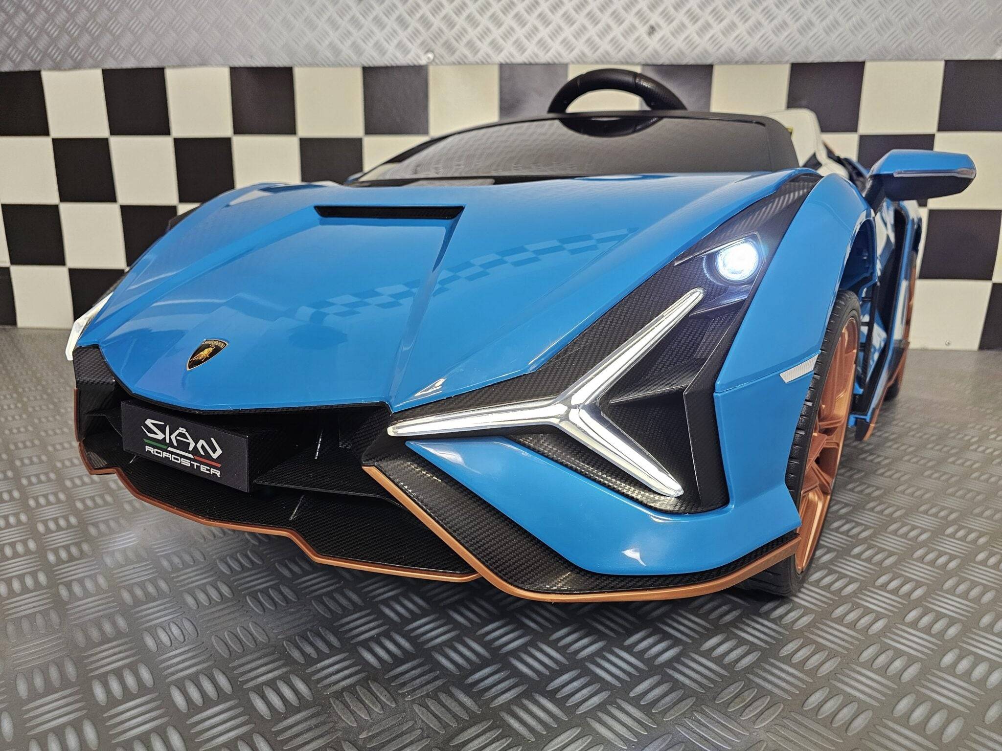 Auto Elettrica per Bambini Lamborghini Sian 24 V – 2 Posti – Blu