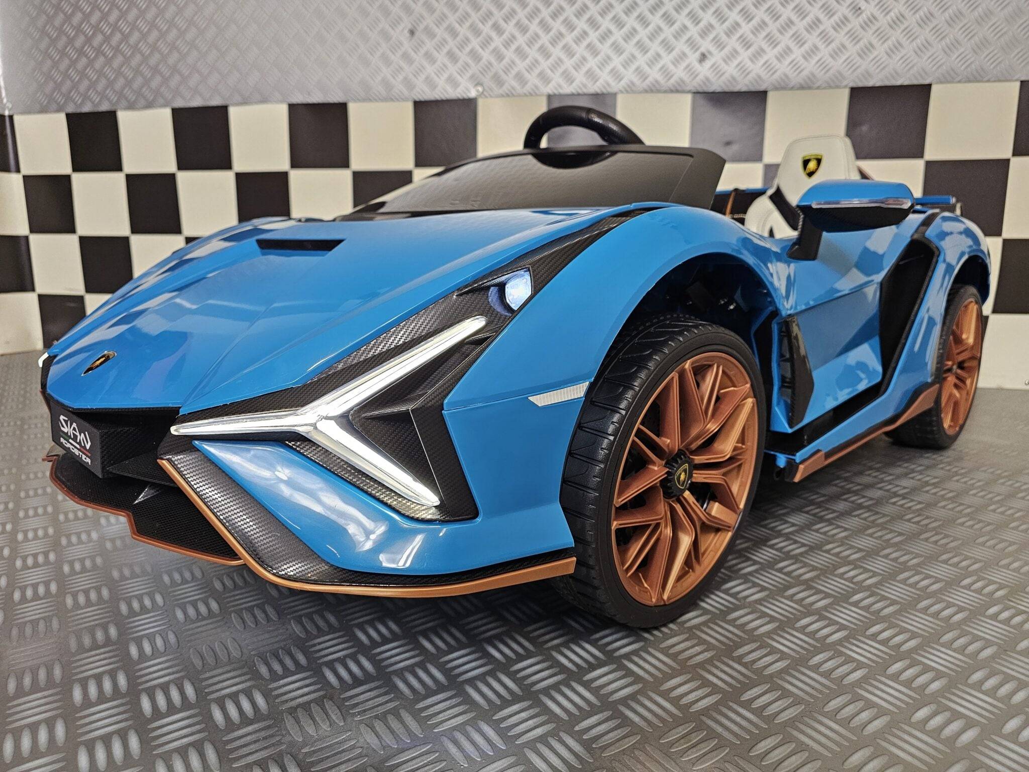 Auto Elettrica per Bambini Lamborghini Sian 24 V – 2 Posti – Blu - Image 2