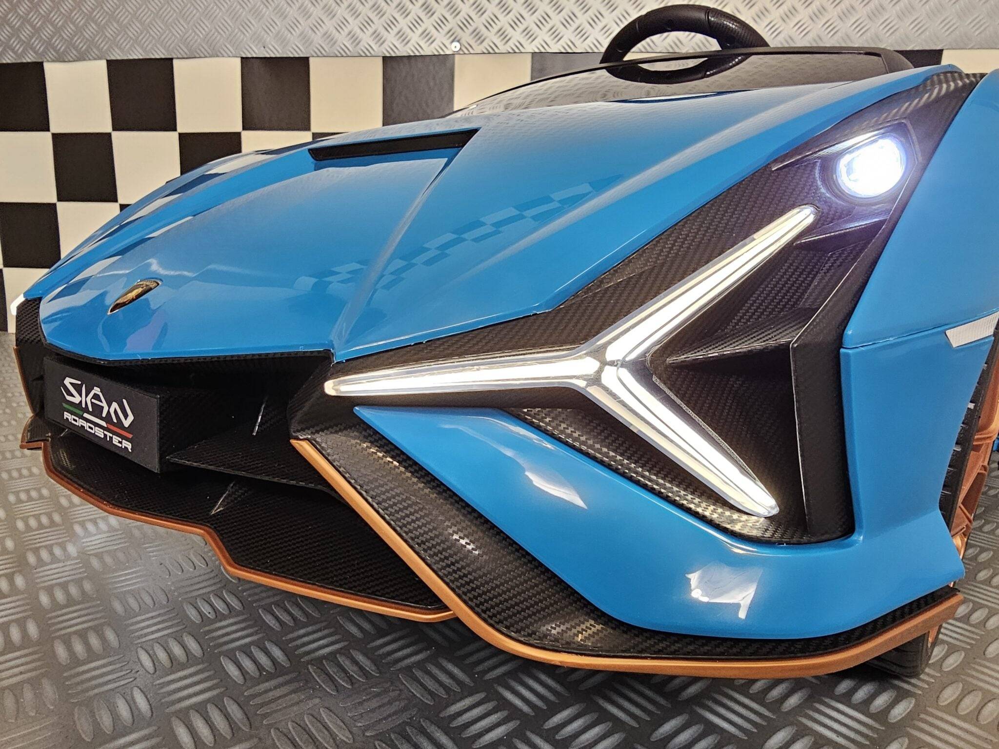 Auto Elettrica per Bambini Lamborghini Sian 24 V – 2 Posti – Blu - Image 7