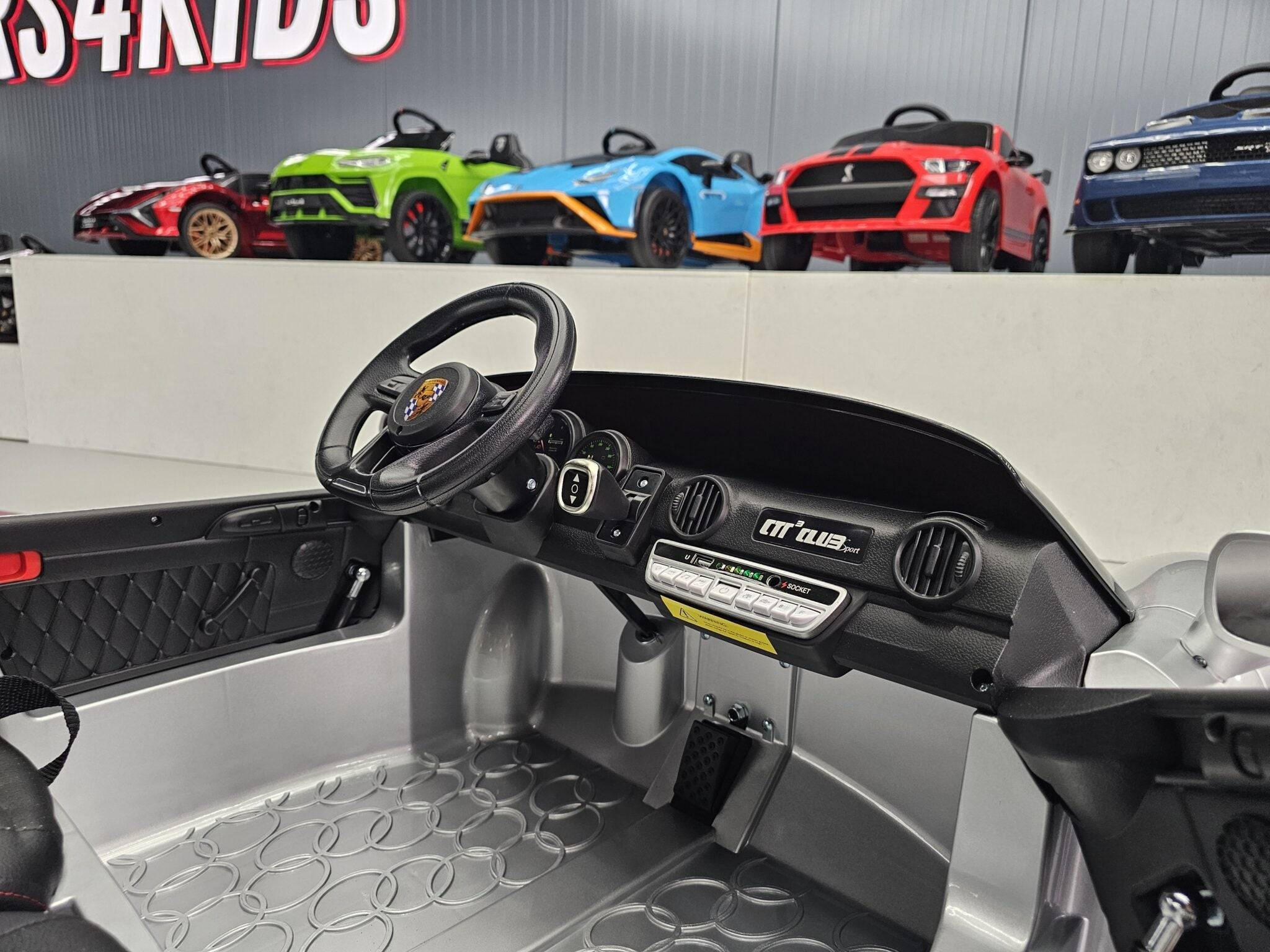 Auto Elettrica per Bambini Porsche RUF 24 V – 2 Posti – Argento Metallizzato - Image 8