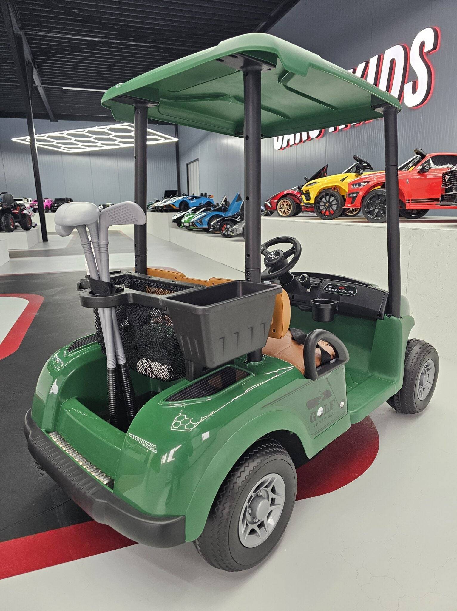 Carrello da Golf Elettrico per Bambini 24 V – 2 Posti – Verde - Image 4