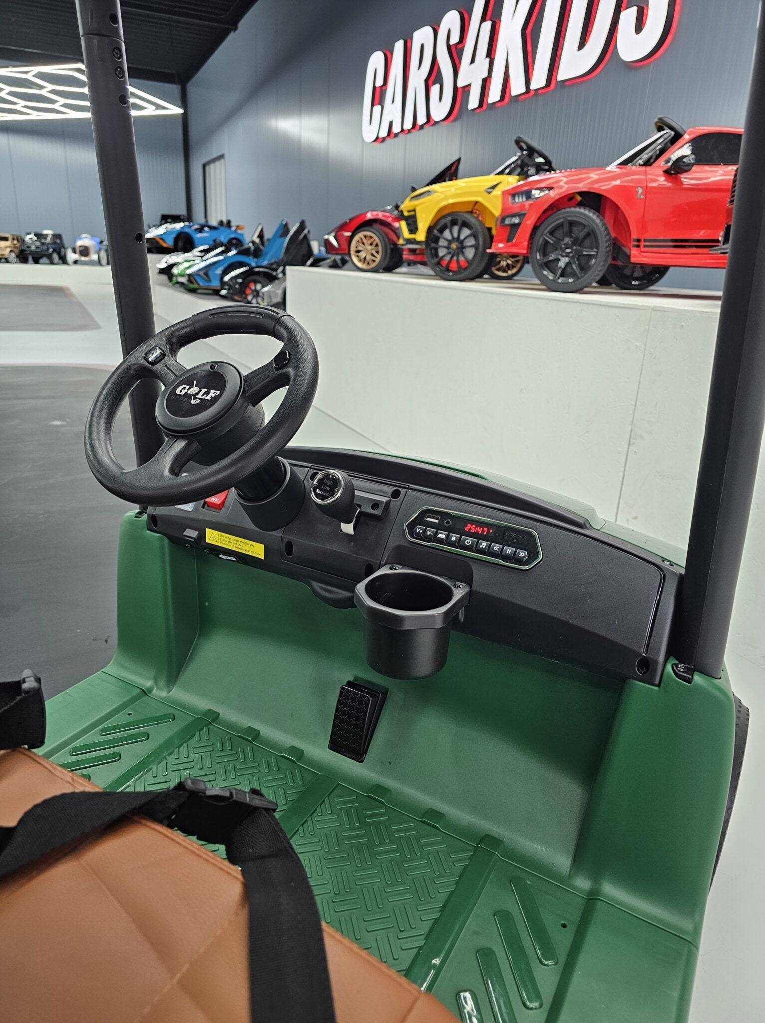 Carrello da Golf Elettrico per Bambini 24 V – 2 Posti – Verde - Image 6