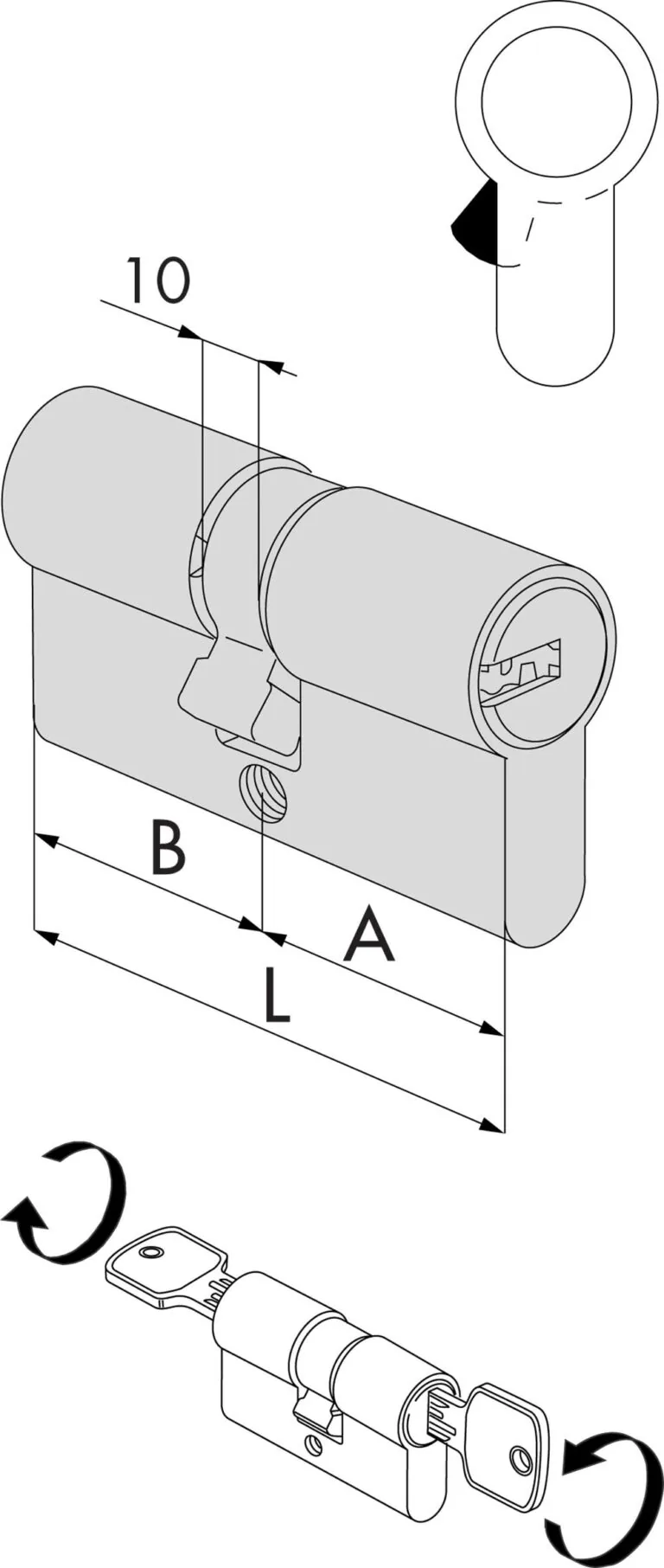 Cilindro di Sicurezza Europeo 'AsixP8' - Image 3