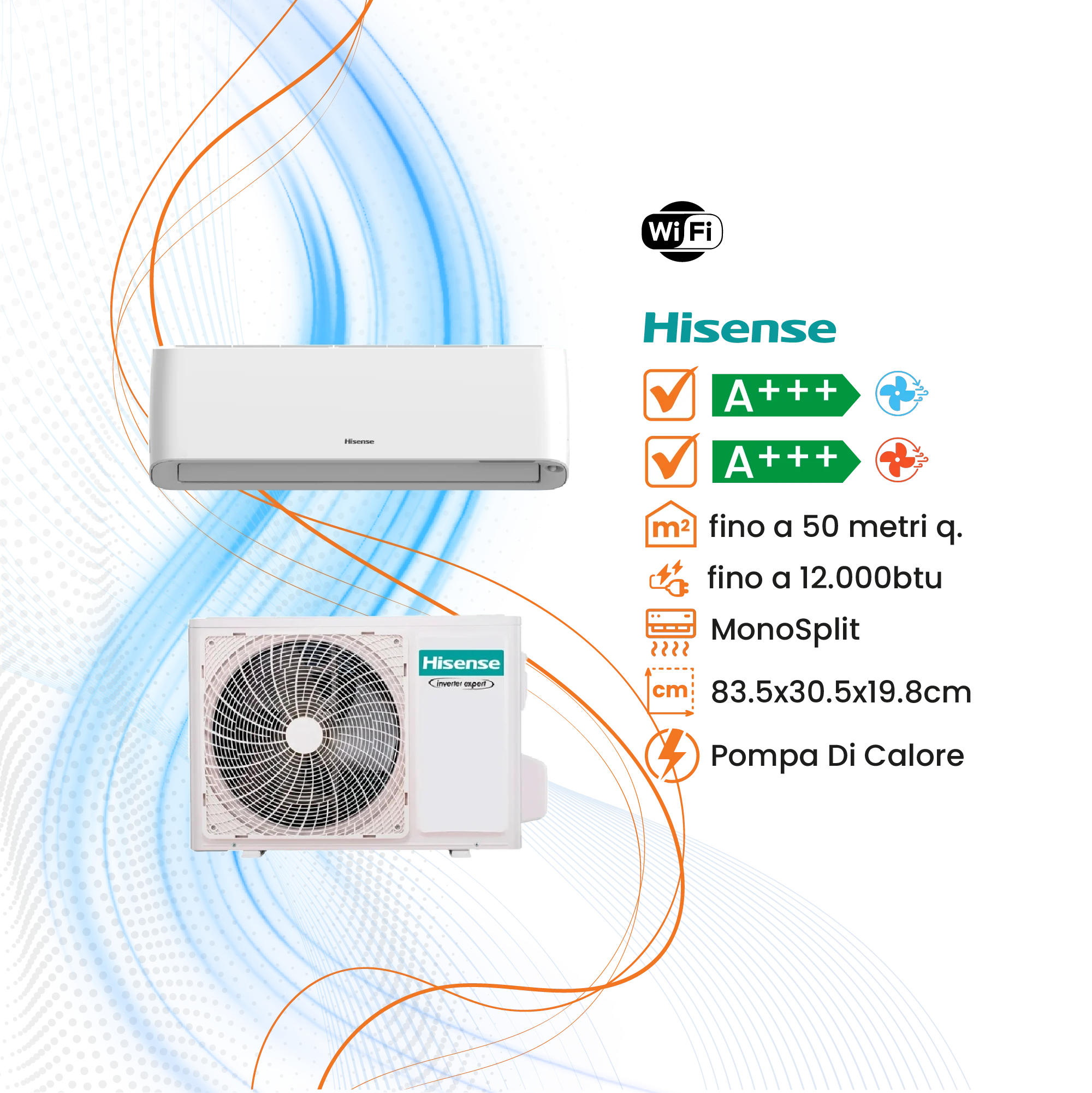Climatizzatore Hisense Energy Pro Plus Inverter R-32 WiFi