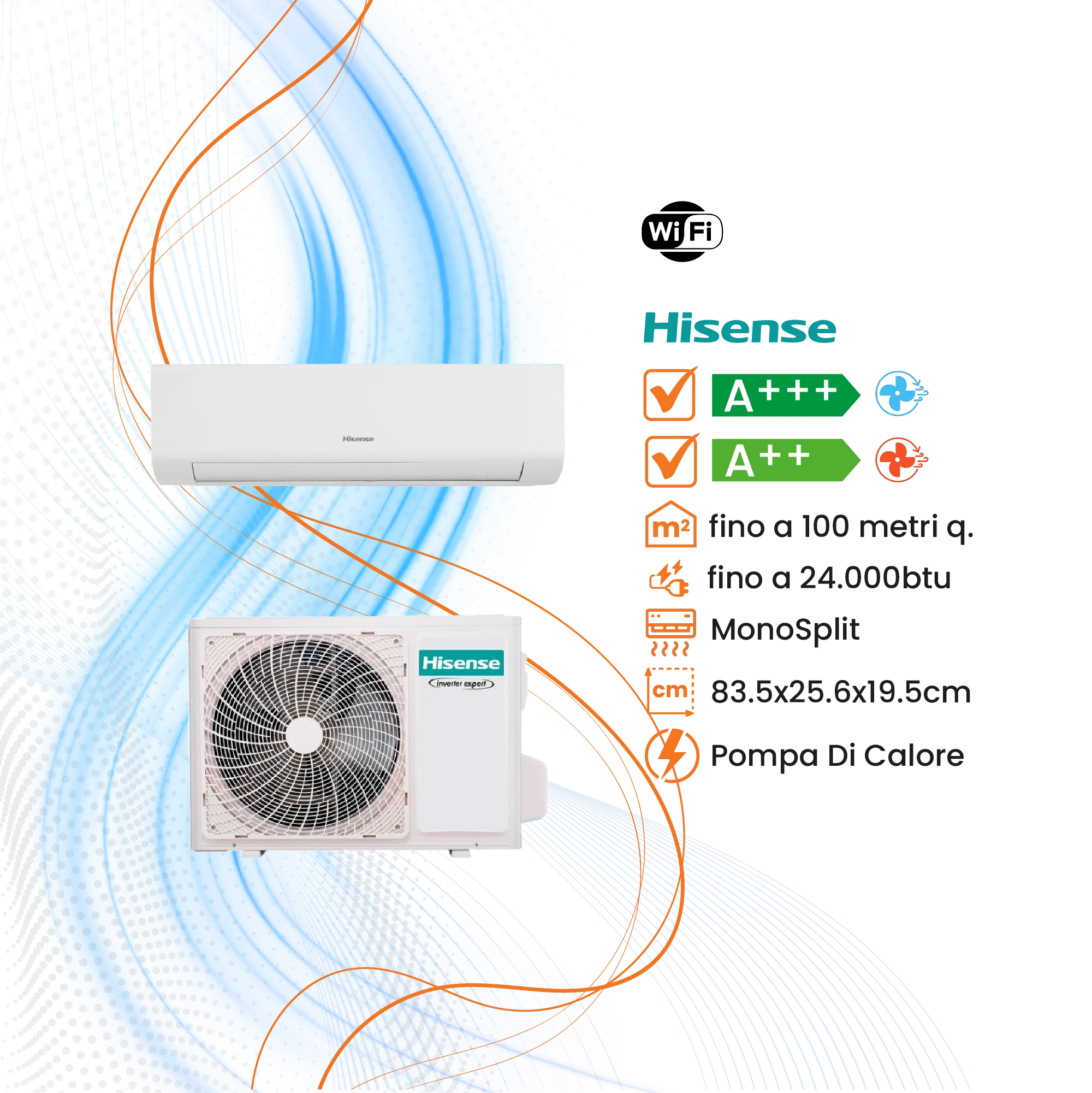 Climatizzatore Hisense Energy Ultra Inverter R-32 WiFi