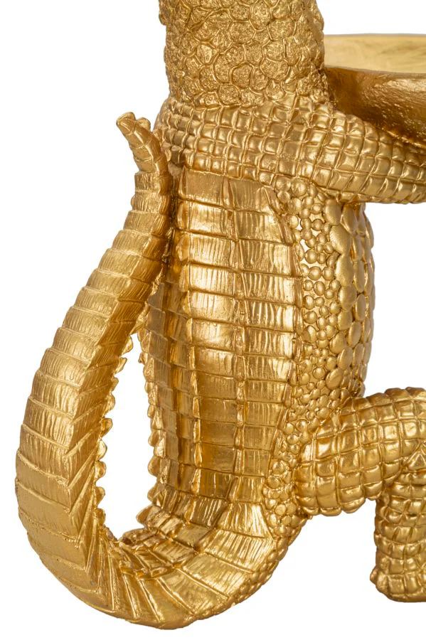 Vassoio Svuotatasche Coccodrillo Dorato 23x15,25x26,60 cm - Image 7