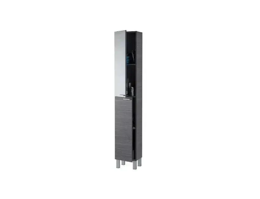Colonna Bagno Grigio Cenere 2 Ante 30X25X182H - Image 2
