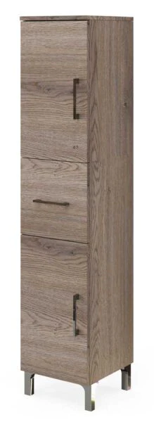 Colonna Bagno Venere 2 Ante Cassetto 34x36x150H Noce Americano - Chiusura Rallentata