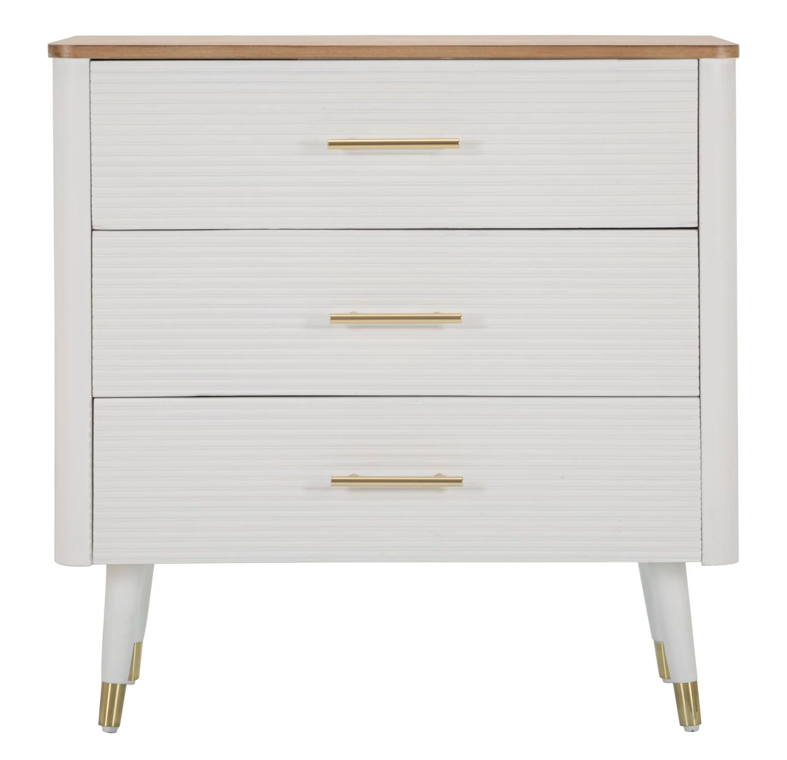 Comò Matera Elegante con 3 Cassetti e Piano in Legno Marrone - Image 2