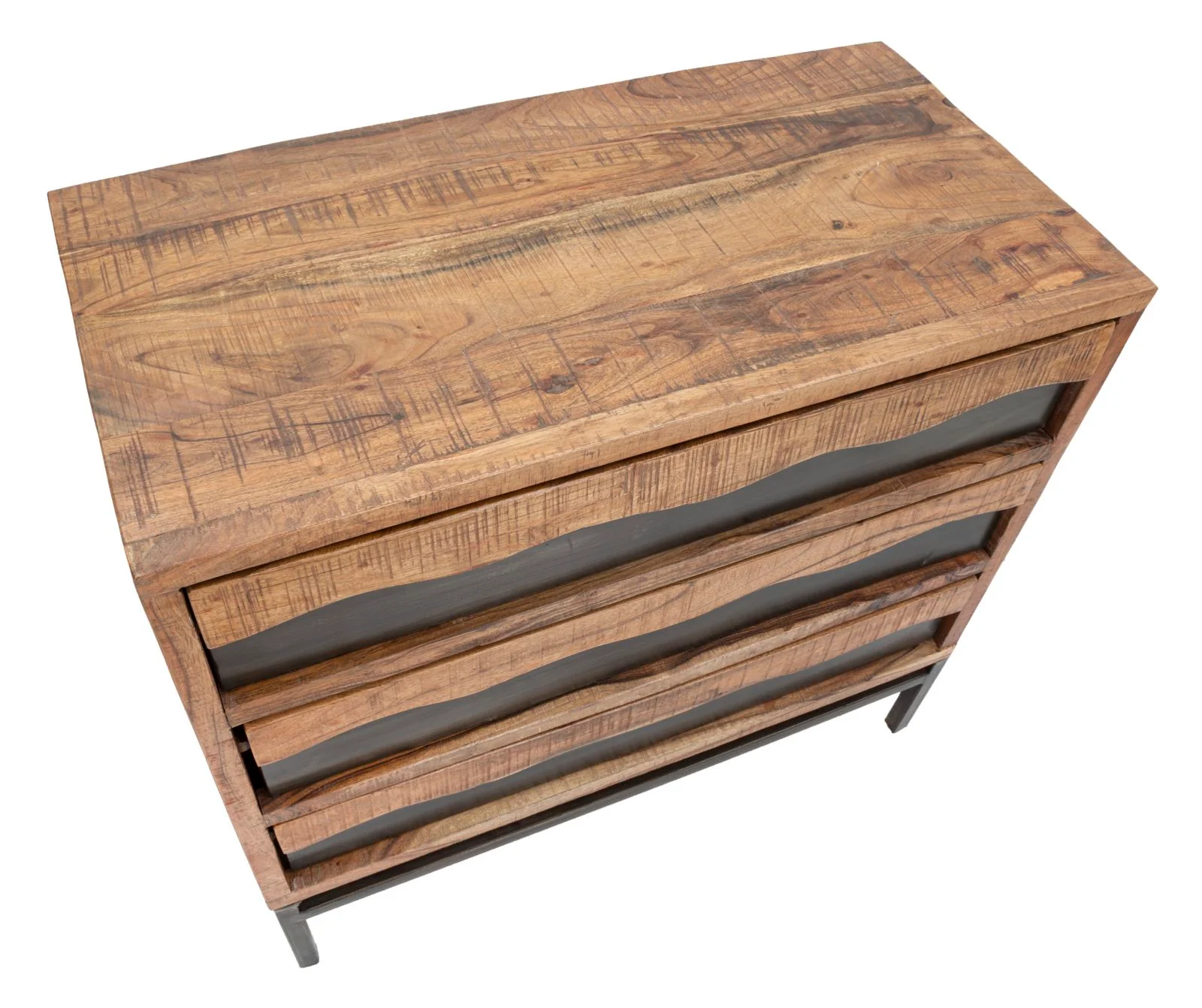 Comò Yellowstone in Legno di Acacia Nilotica - 88x45x80 cm - Image 5