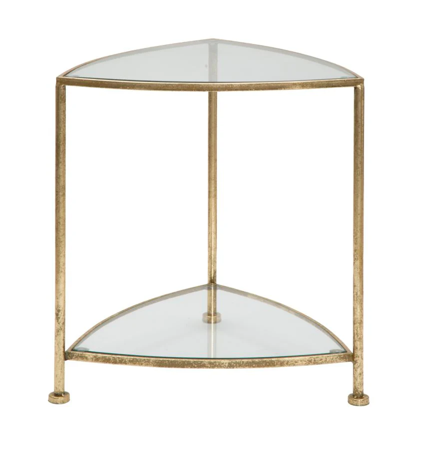 Comodino Triangolare Elegante con 2 Ripiani - Design Moderno 45x45x50 cm - Image 2
