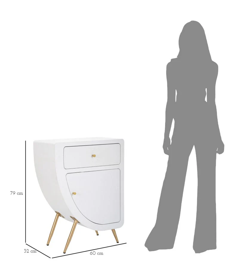 Comodino Alto Venus Design Retro cm 60x32x79 - Image 10