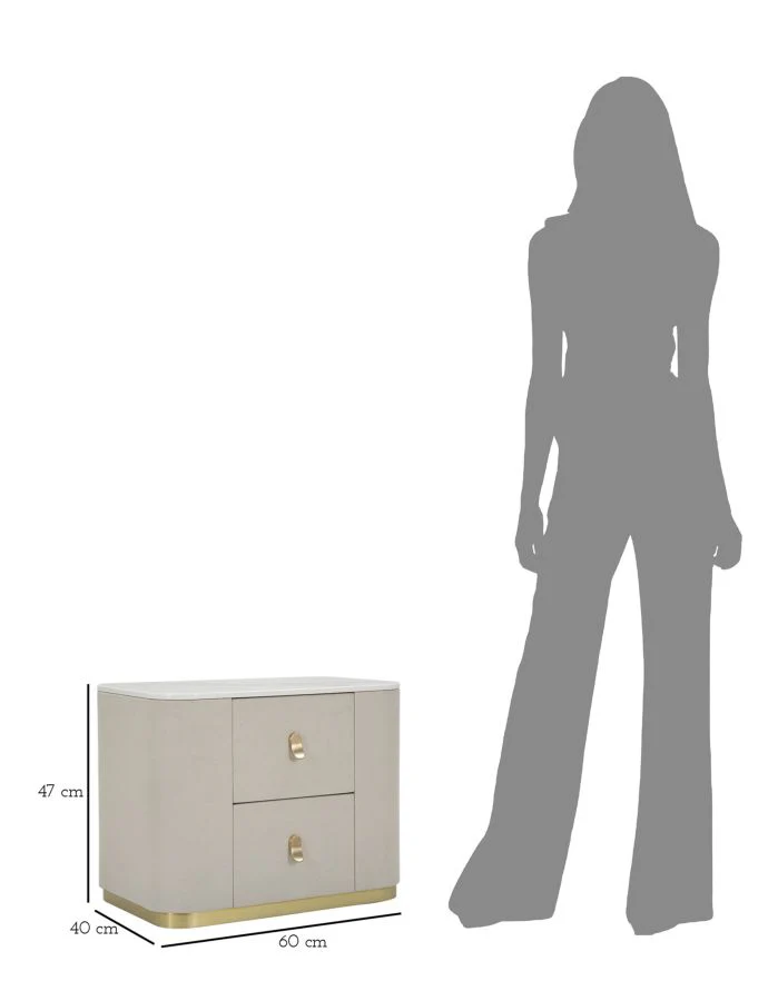Comodino Eleganza 60x40x47 cm - Image 10