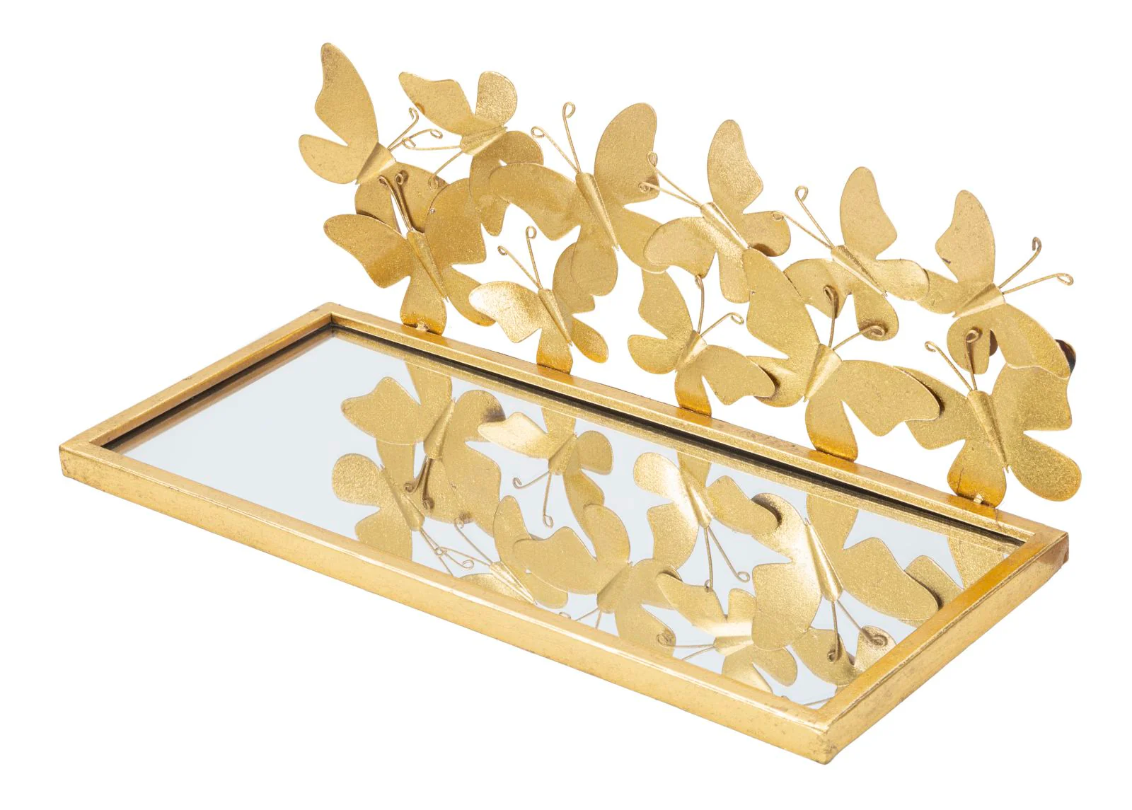 Mensole da Parete Eleganti con Decorazioni a Farfalle - Coppia 43x19,2x16,5 cm - Image 2