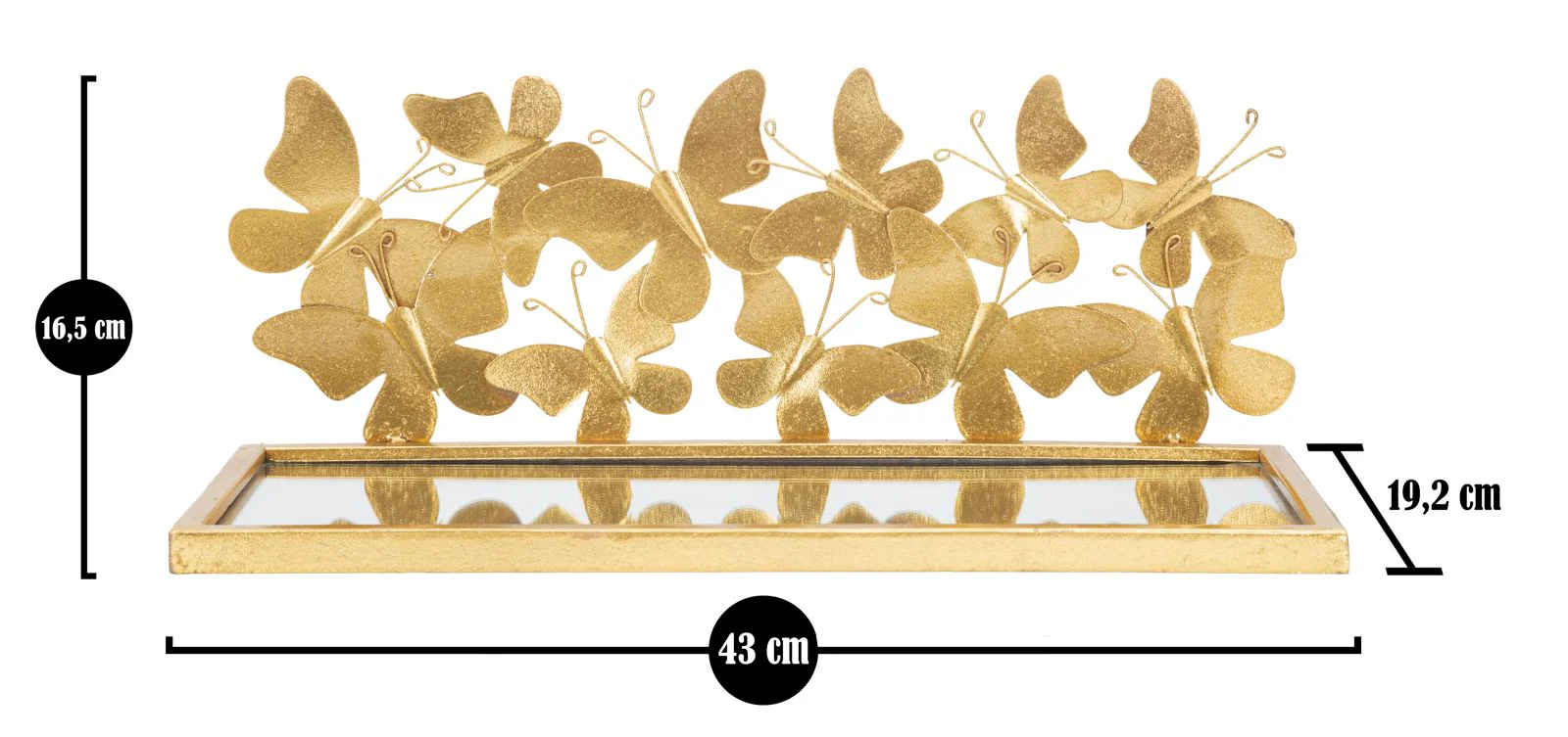 Mensole da Parete Eleganti con Decorazioni a Farfalle - Coppia 43x19,2x16,5 cm - Image 8