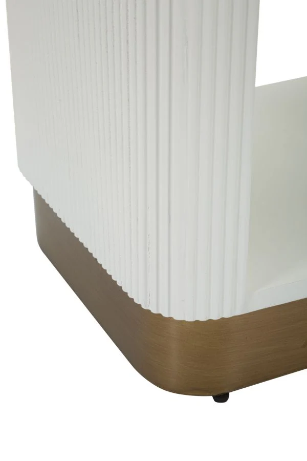 Comodino Tolosa in Legno Bianco e Marrone cm 48x40x62 - Image 7