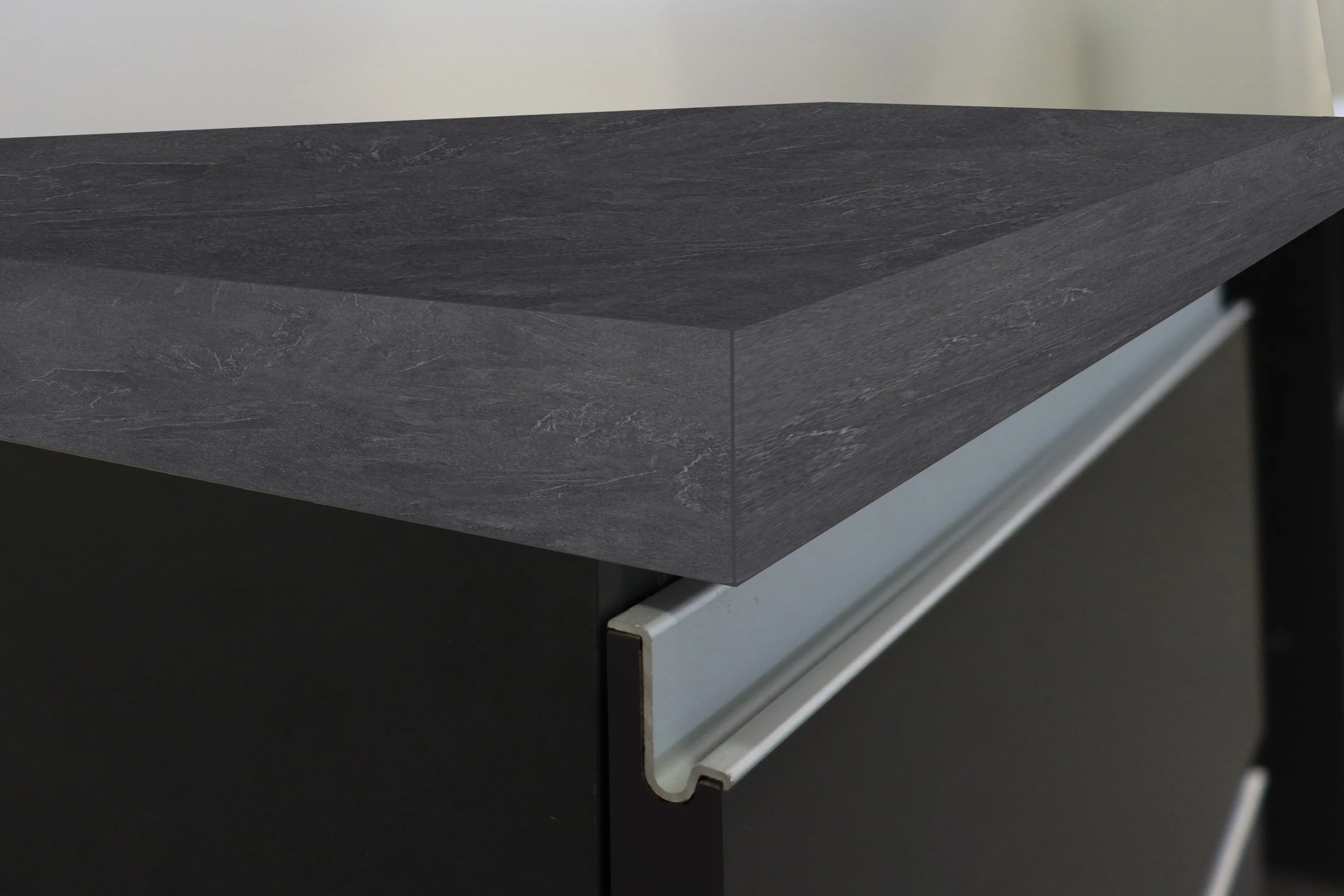Cucina Lineare SOLE 256 cm - Antracite/Report, Top 35 mm - Image 7