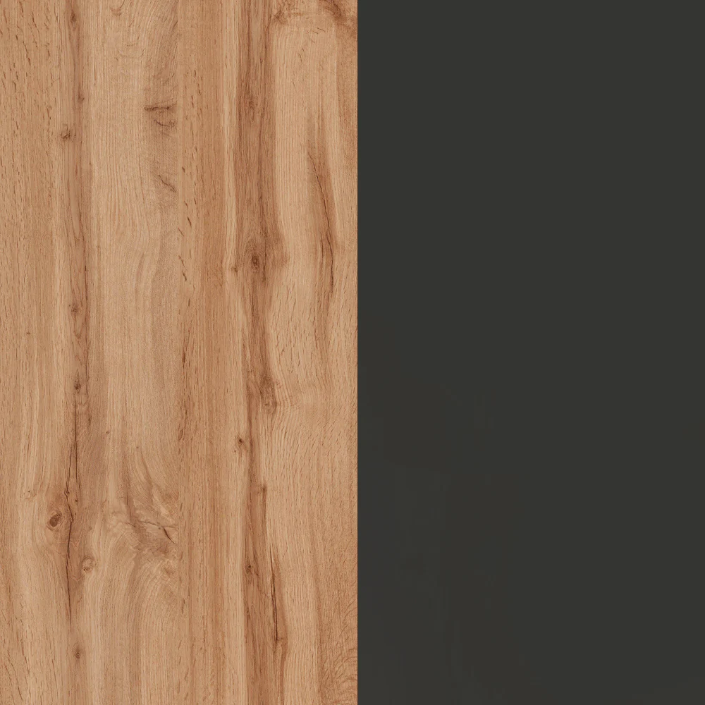 Cucina Lineare SOLE 256 cm - Antracite/Rovere Wotan, Top 35 mm - Image 8