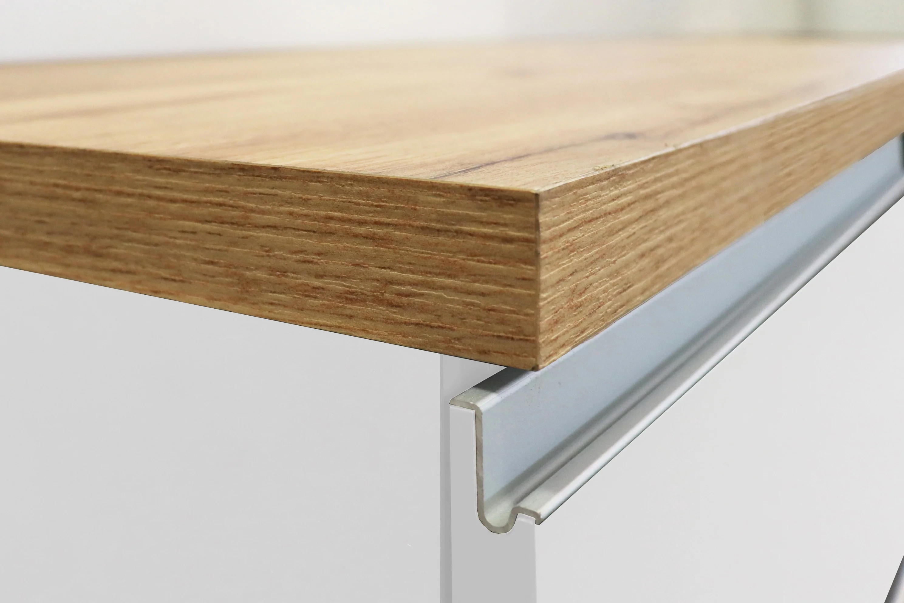 Cucina Lineare SOLE 256 cm - Bianco Lucido e Rovere, Design Moderno Made in Italy - Image 11