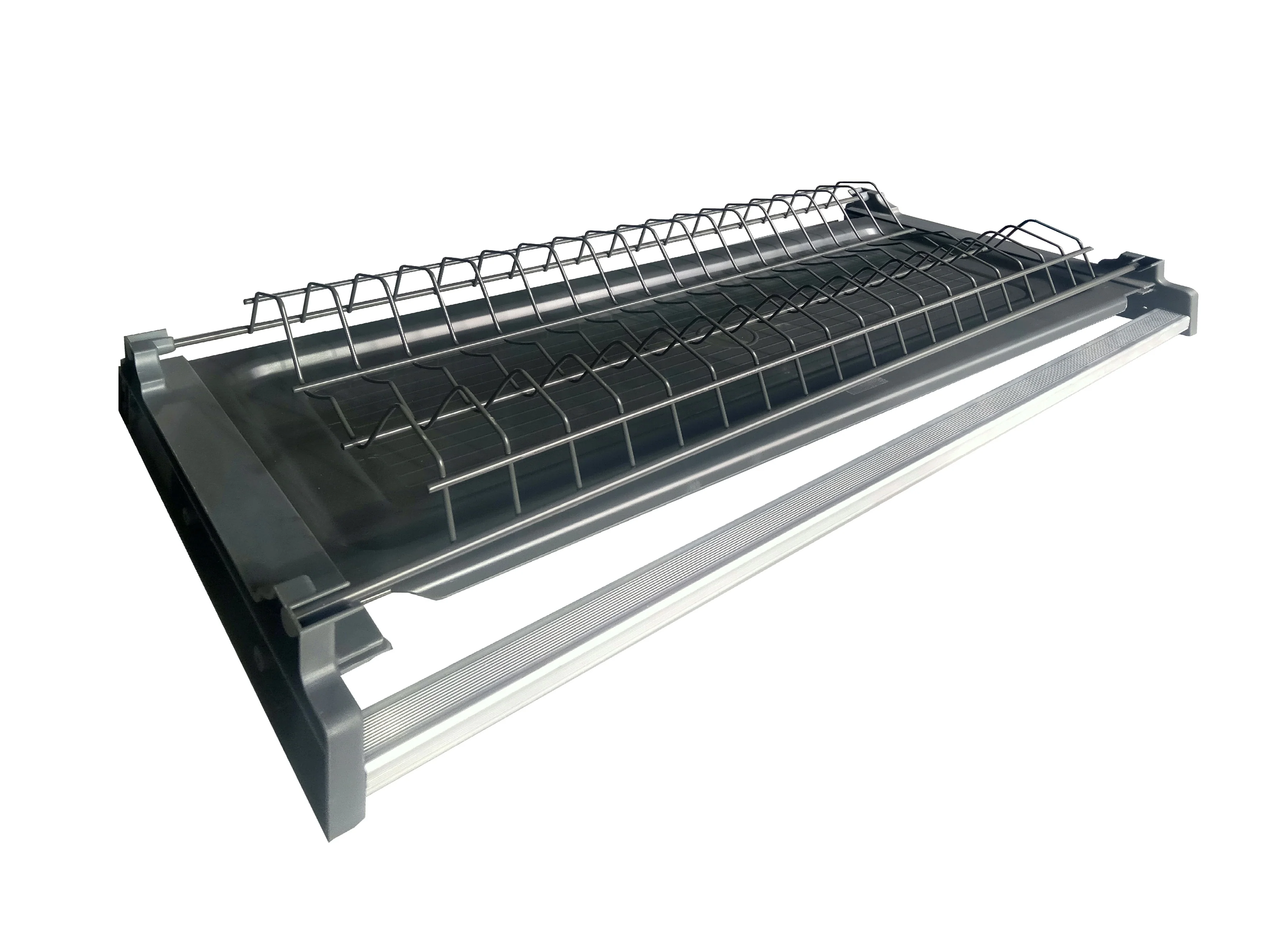 Cucina Lineare SOLE 256 cm - Antracite/Report e Legno Chiaro, Made in Italy - Image 10