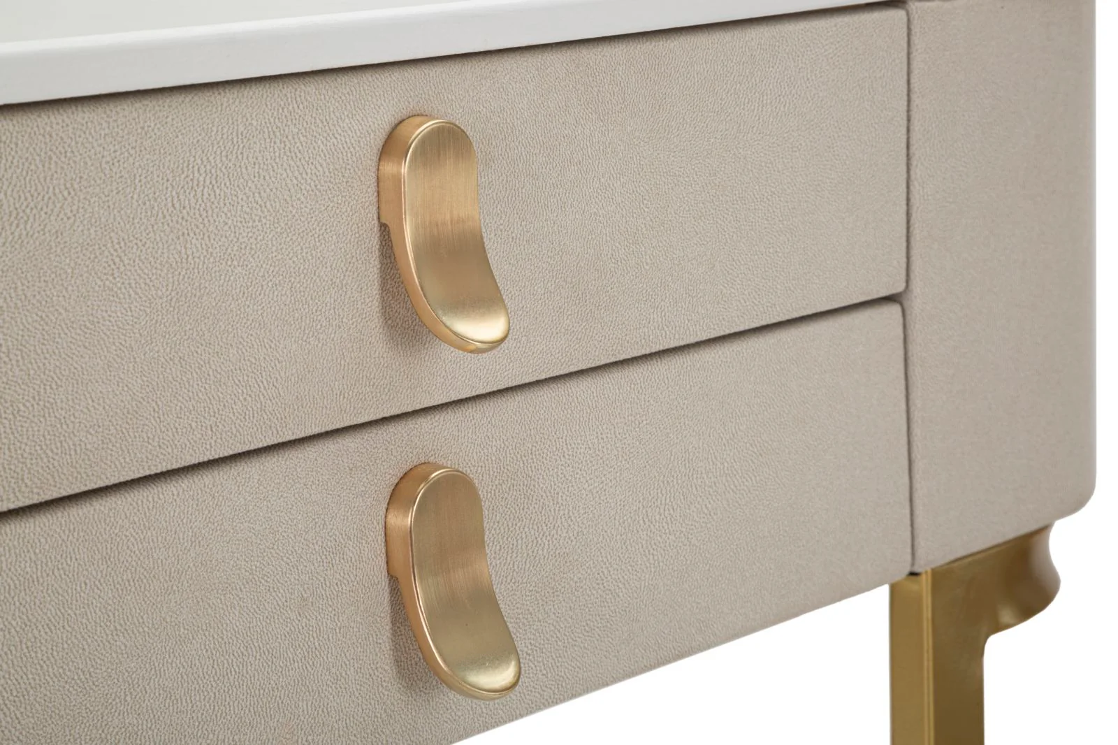 Console Elegante con 2 Cassetti e Piano in Simil Marmo cm 70x40x80 - Image 6
