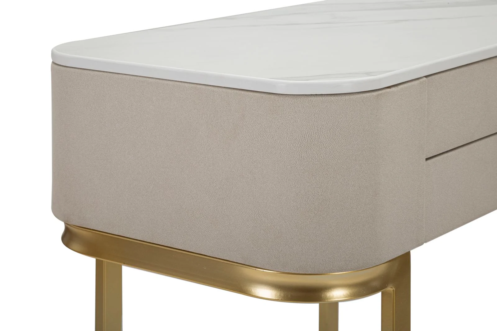 Console Elegante con 2 Cassetti e Piano in Simil Marmo cm 70x40x80 - Image 8