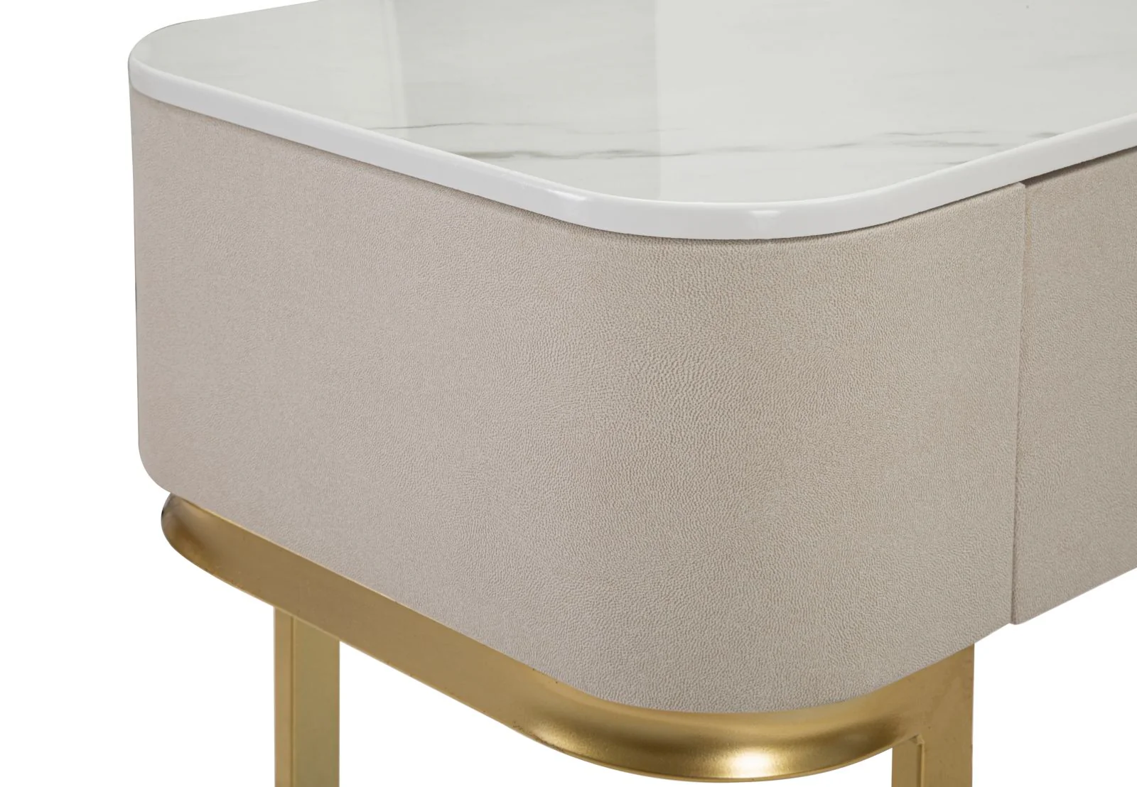 Console Elegante con 3 Cassetti e Piano in Simil Marmo cm 100x40x80 - Image 8