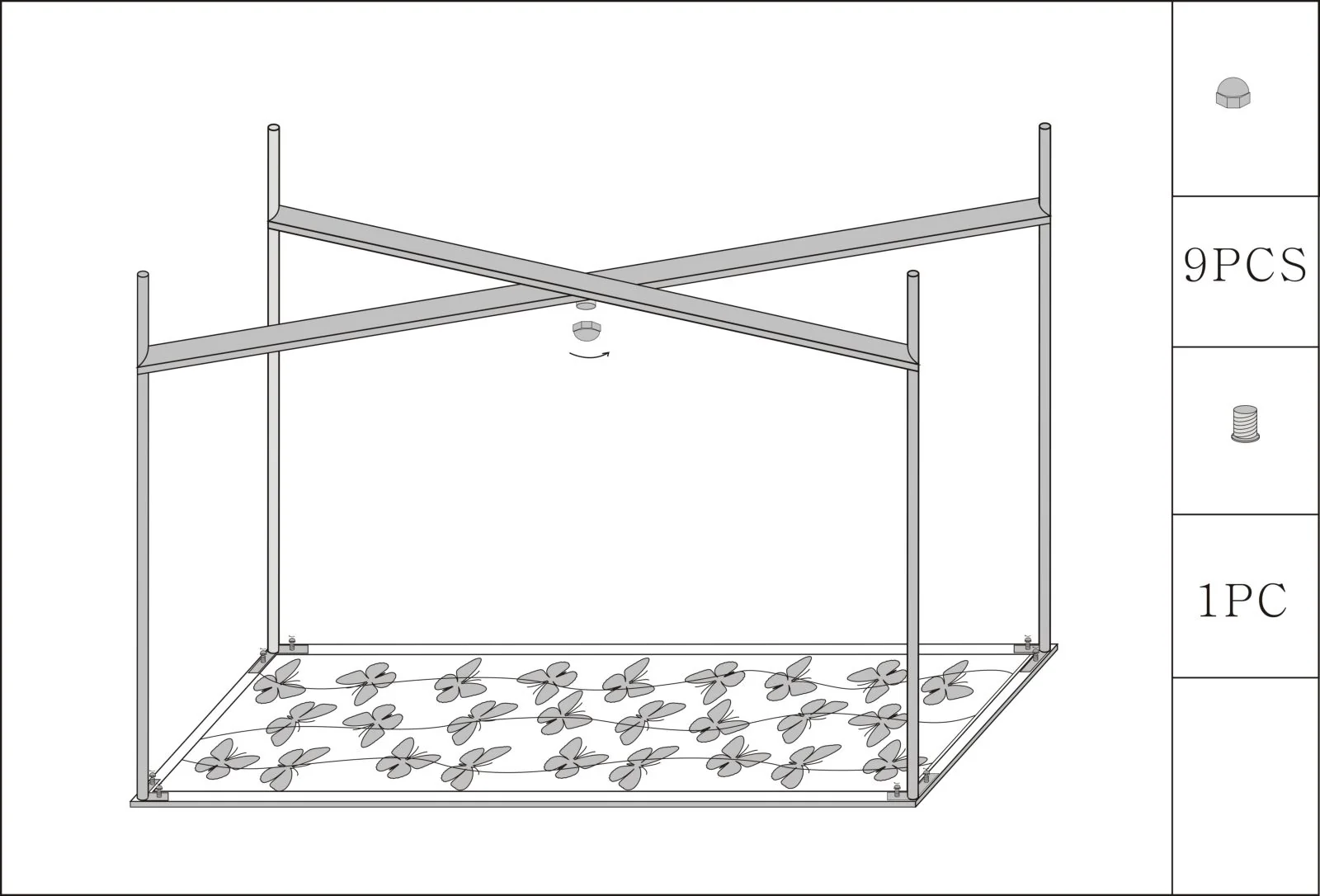 Console in Vetro con Farfalle 100x35x80 cm - Image 7