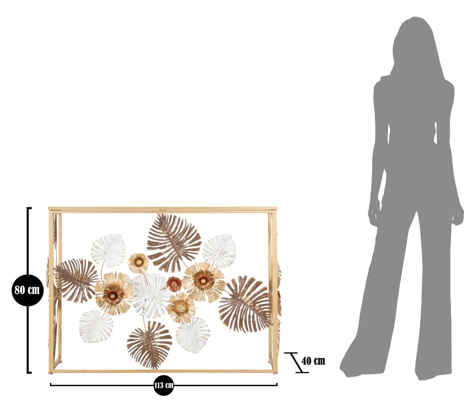 Console Glamour Floris 113x40x80 cm - Image 9