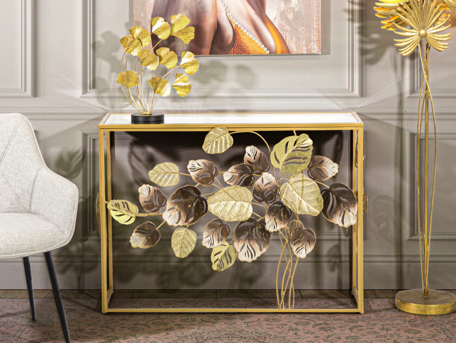 Console Elegante Leavy 108x36,8x80 cm - Image 8