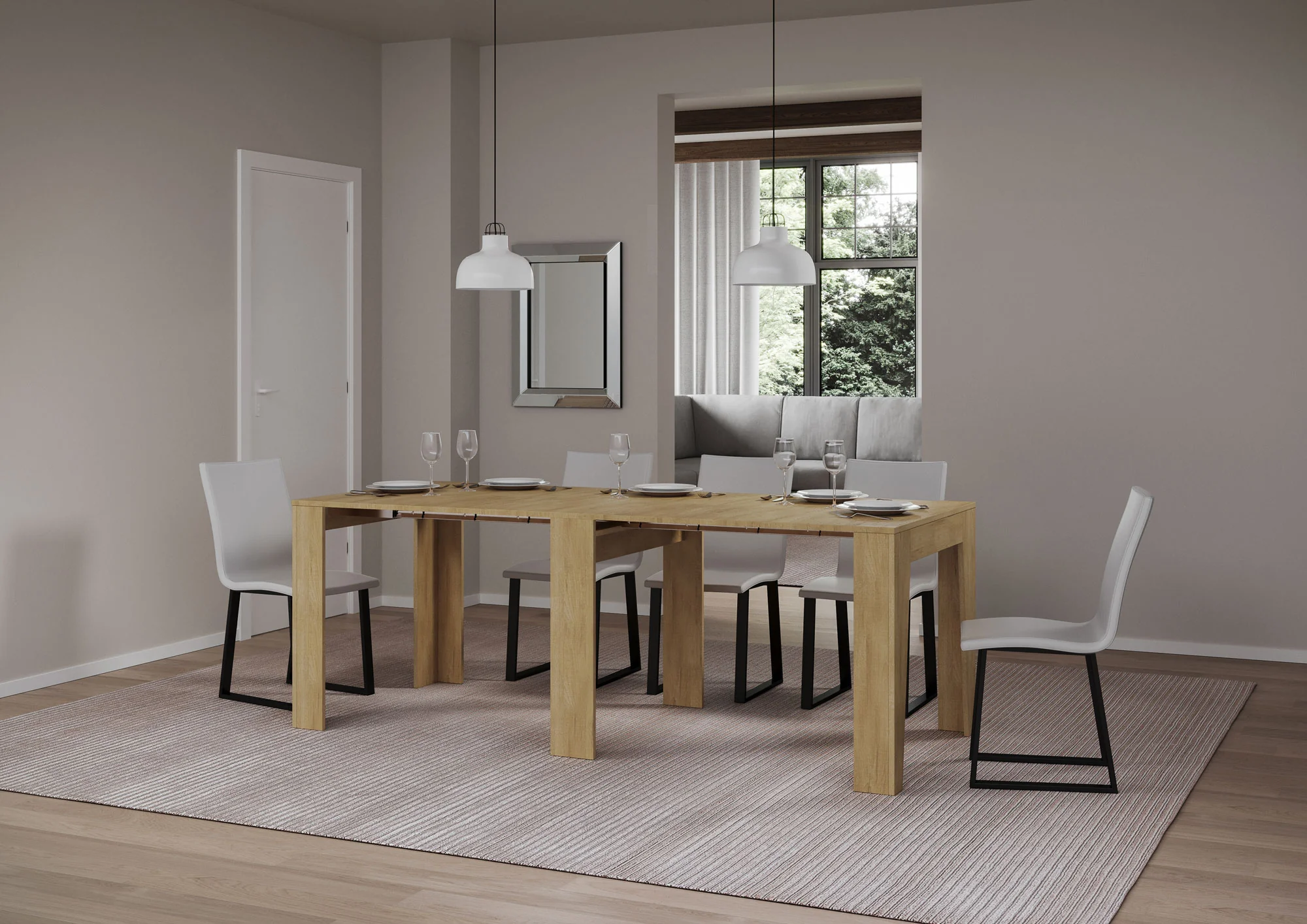 Consolle Estensibile Elegante 90x25x77 cm - Image 15