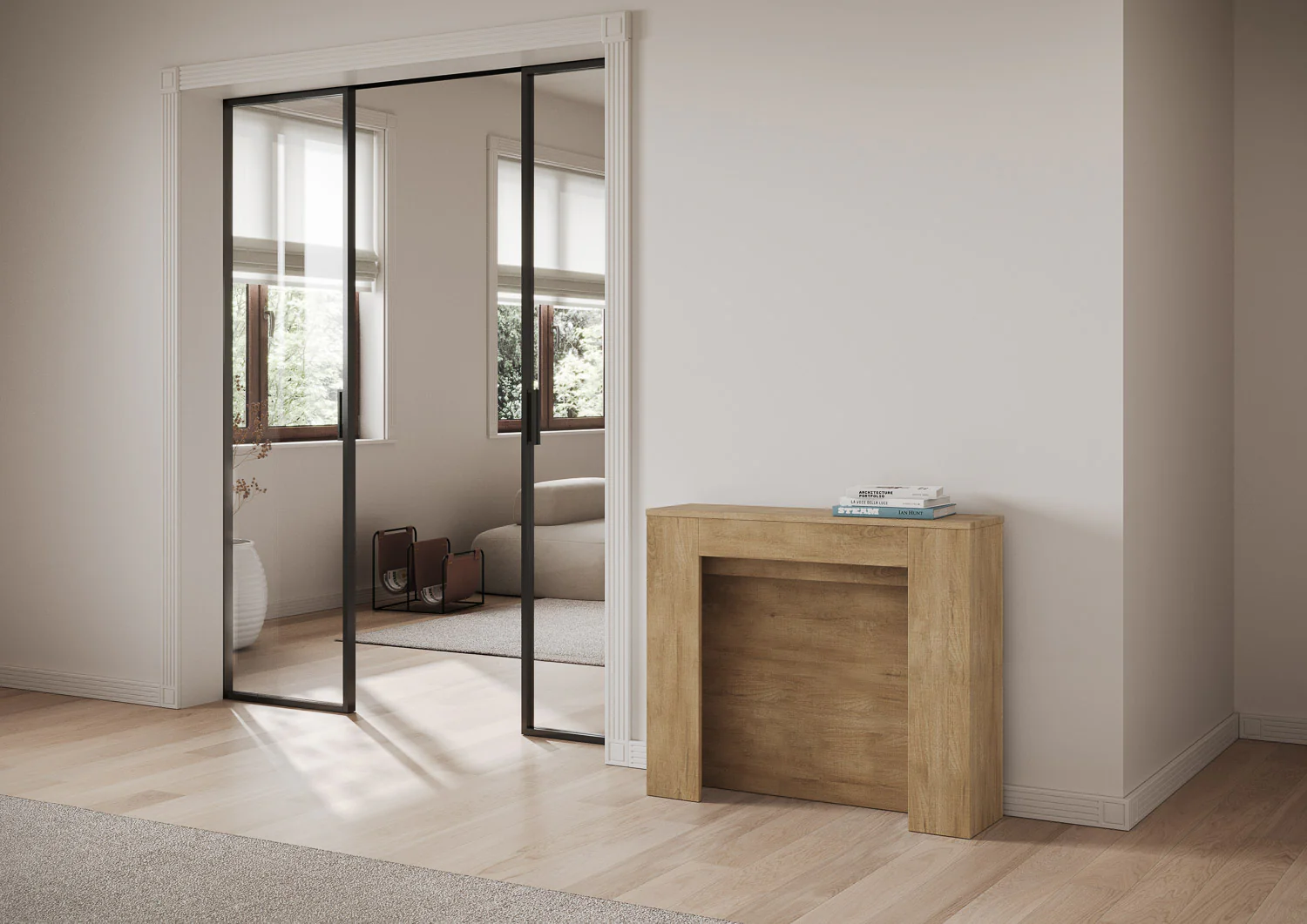Tavolo Consolle Estensibile Kiba 90x25/211 cm - Image 7