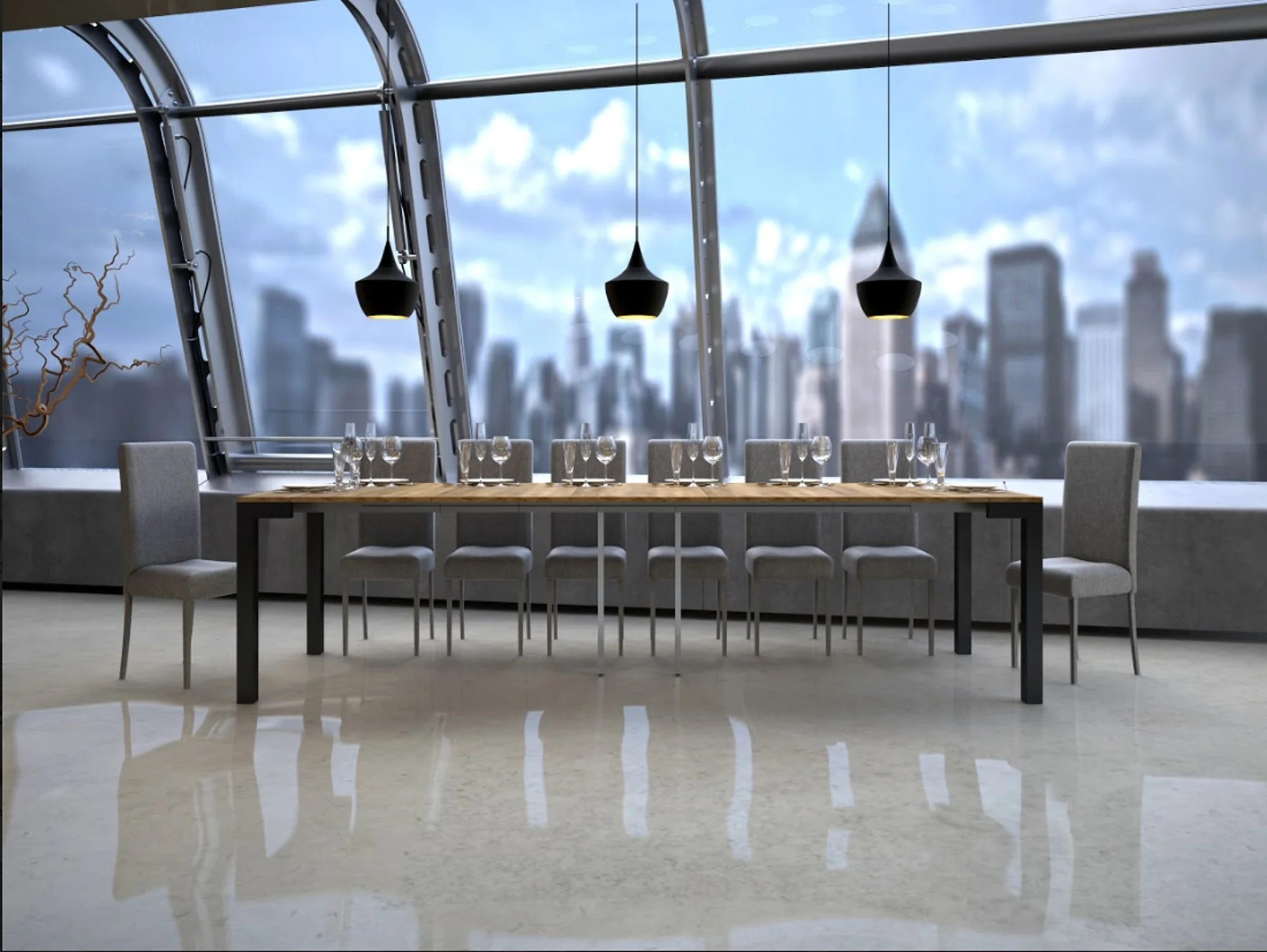 Consolle Estensibile Everyday Evolution con Telaio Antracite in Diverse Dimensioni - Image 15