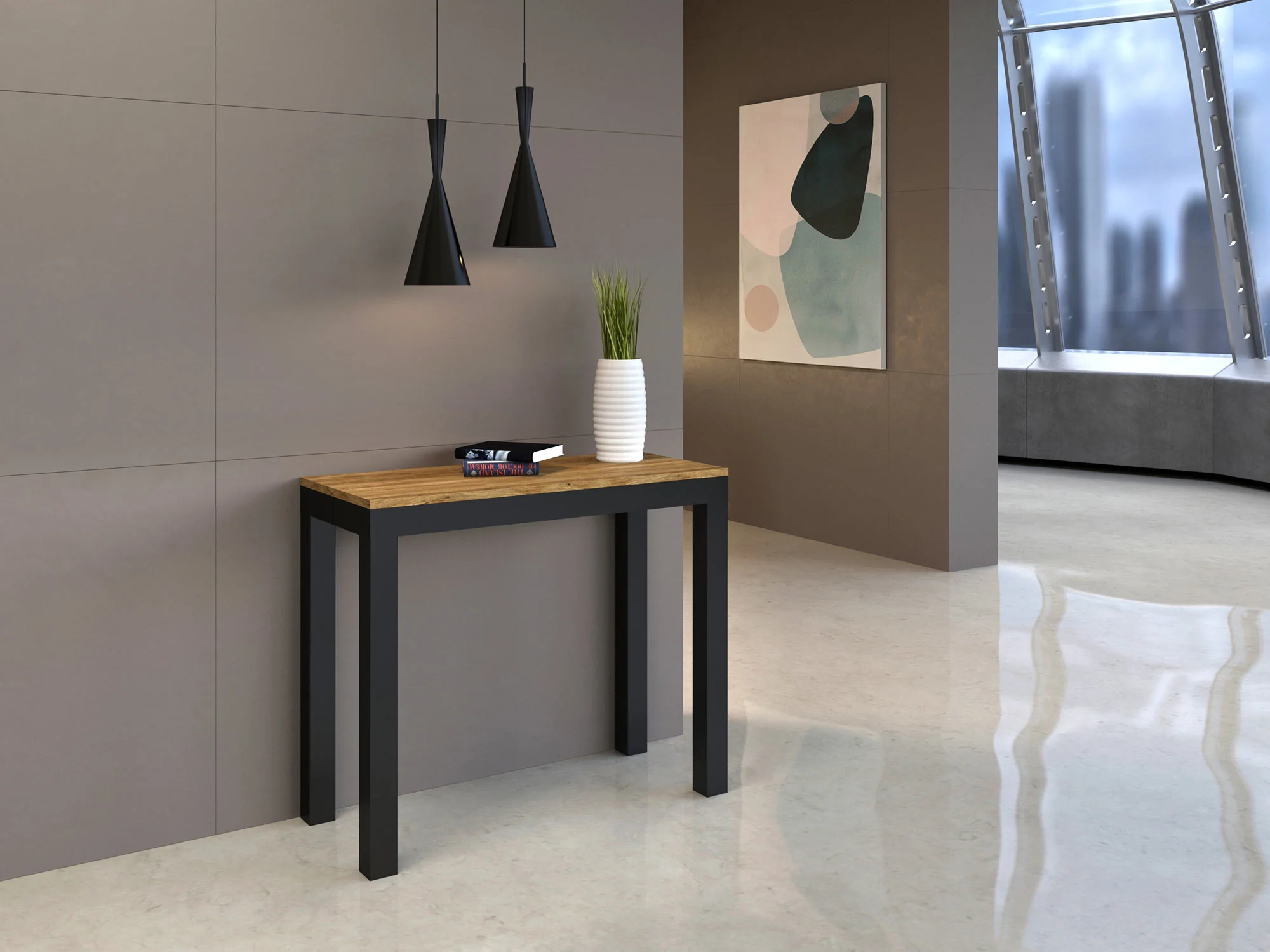 Consolle Estensibile Everyday Evolution con Telaio Antracite in Diverse Dimensioni - Image 6