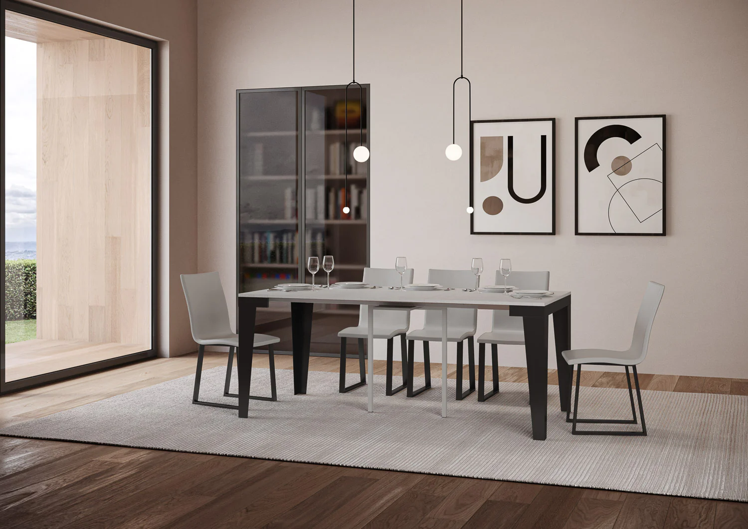 Consolle allungabile Flame Evolution in Antracite - Due Dimensioni Disponibili - Image 10