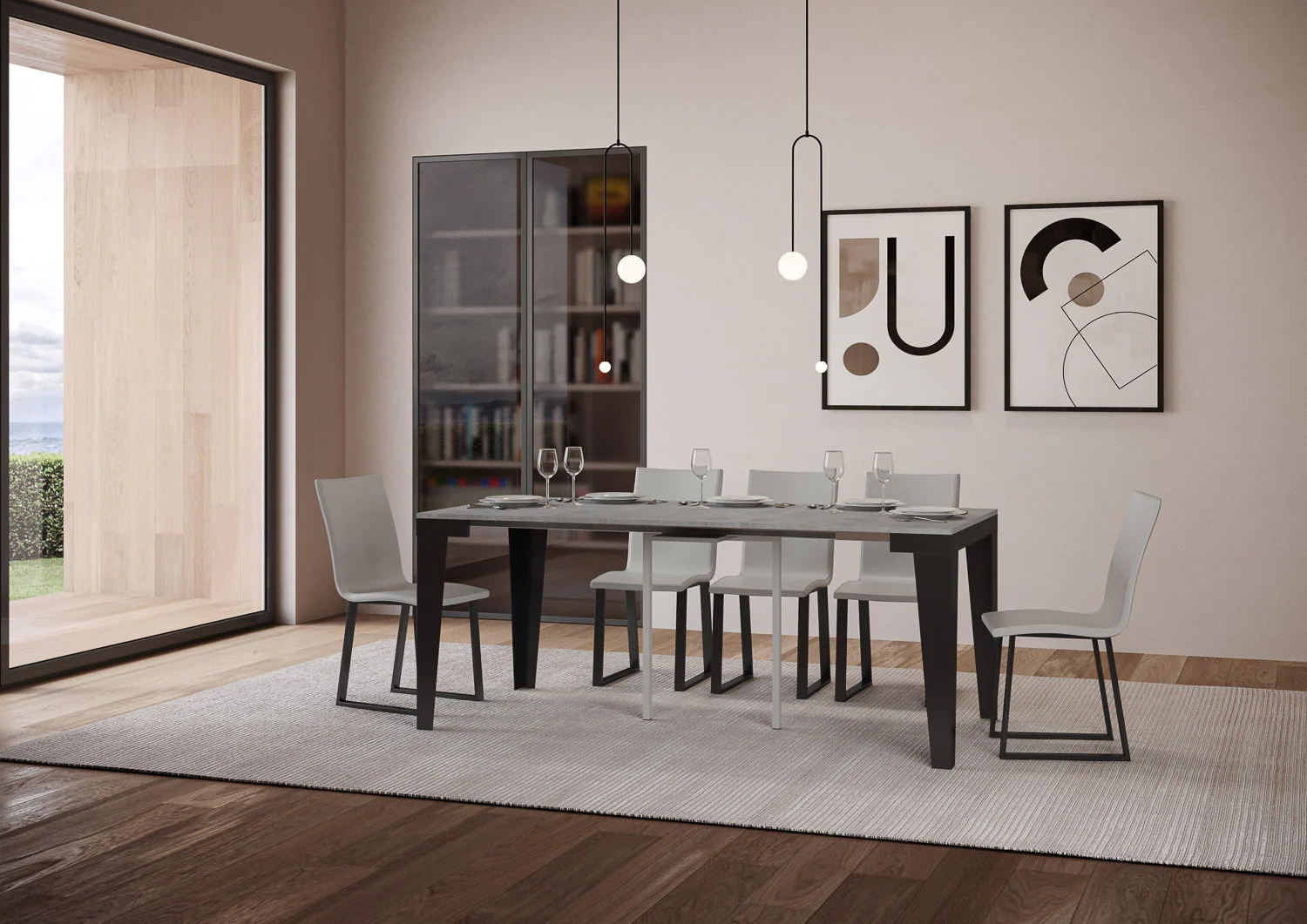 Consolle allungabile Flame Evolution in Antracite - Due Dimensioni Disponibili - Image 12