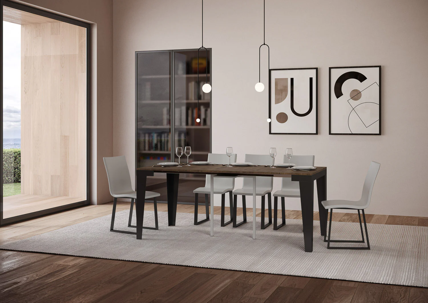 Consolle allungabile Flame Evolution in Antracite - Due Dimensioni Disponibili - Image 13