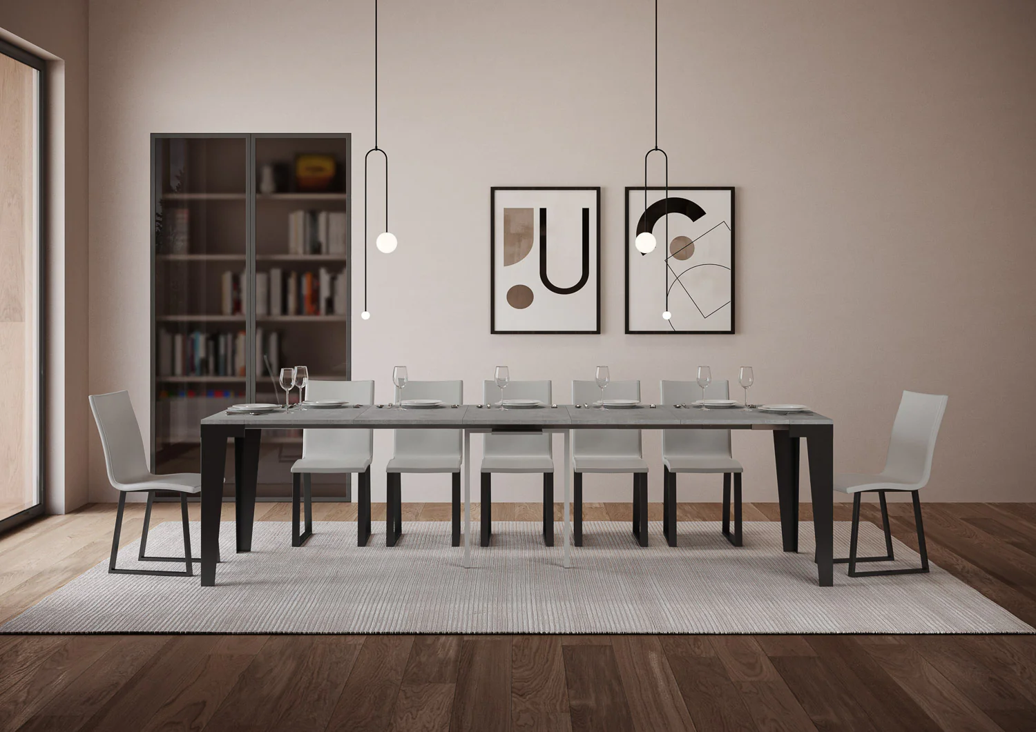 Consolle allungabile Flame Evolution in Antracite - Due Dimensioni Disponibili - Image 16