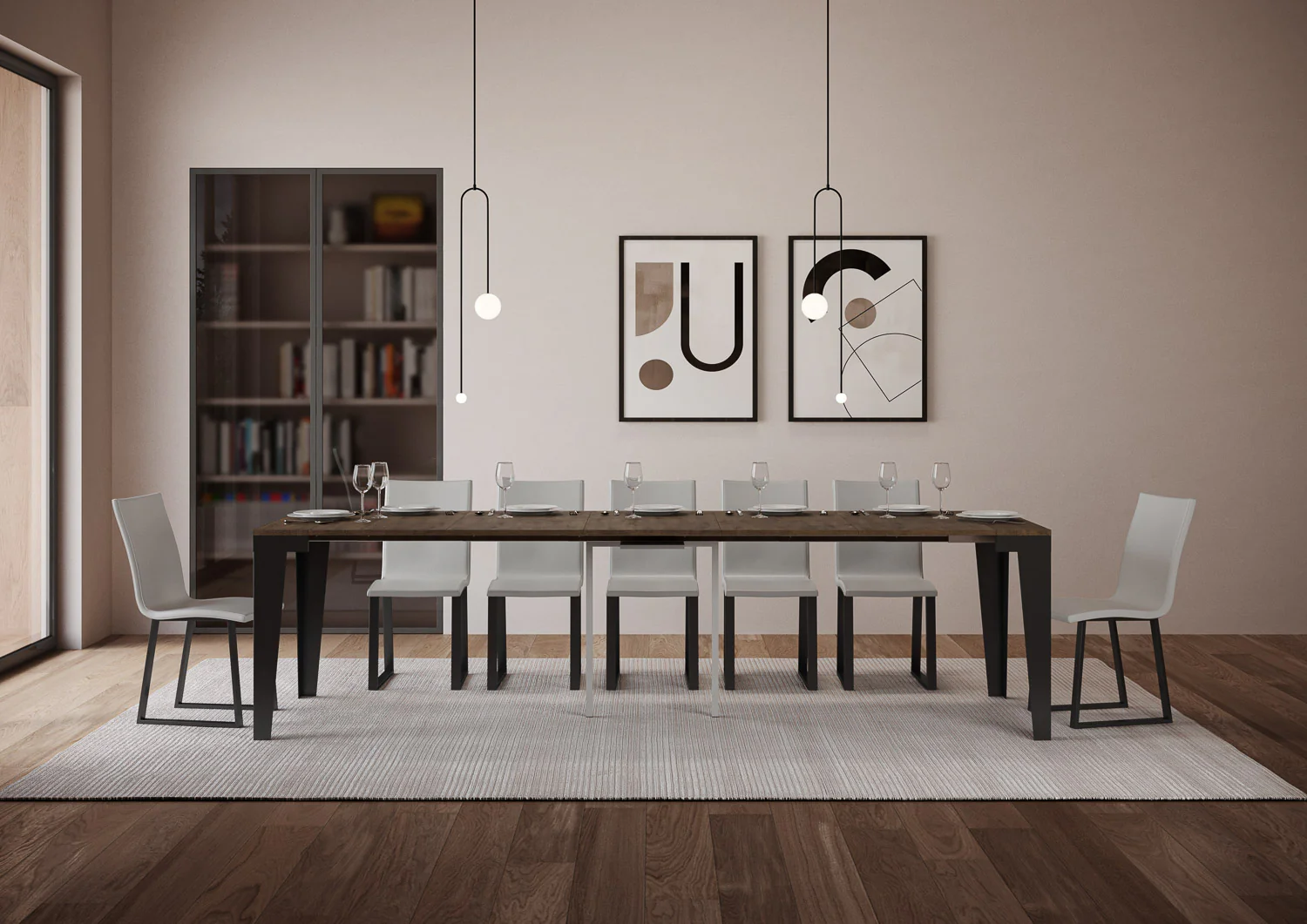 Consolle allungabile Flame Evolution in Antracite - Due Dimensioni Disponibili - Image 17