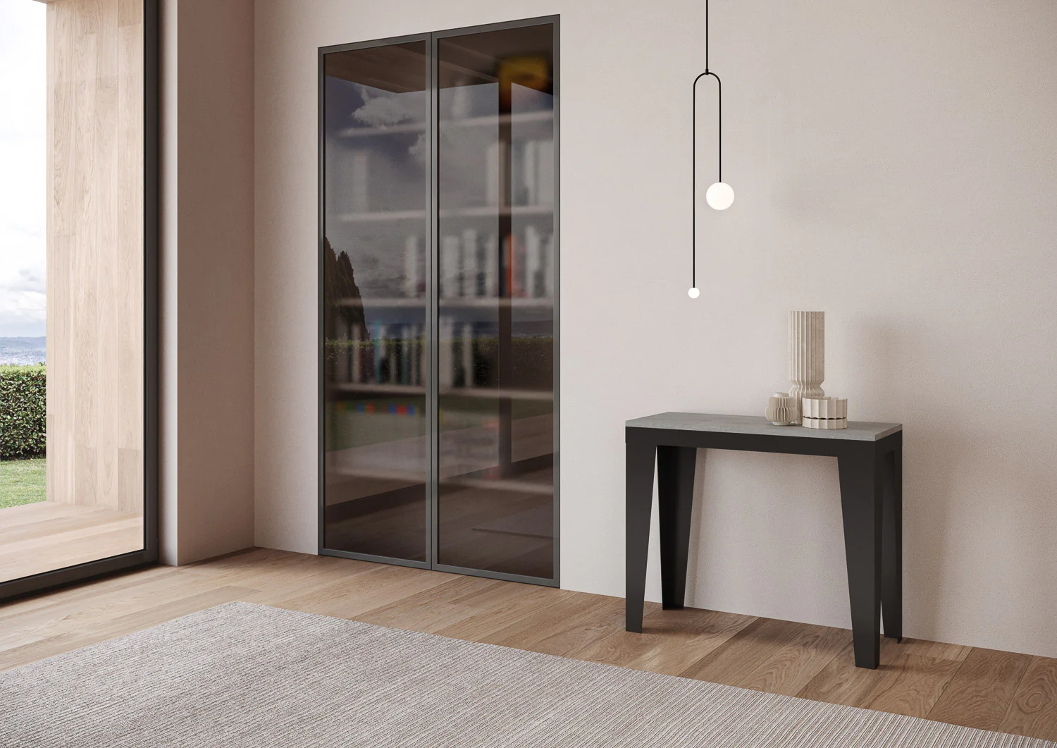 Consolle allungabile Flame Evolution in Antracite - Due Dimensioni Disponibili - Image 6